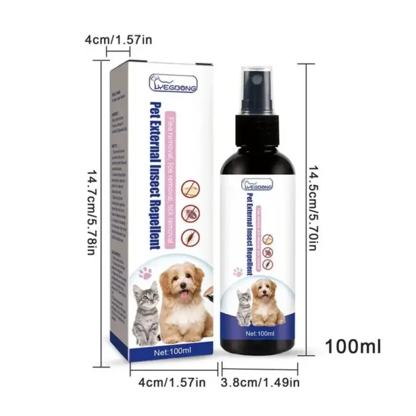 100ml Pet Dog Cat Anti Flea Drops Insectcide Flea Lice Insect Safe for Home and Cats Dogs Prevent Ticks 6