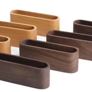 1pc Wooden Business Card Holder Organizer Office Desk Name Card Display Stand With Pen Slot Memo Pad Cards Stand Card Holder 6