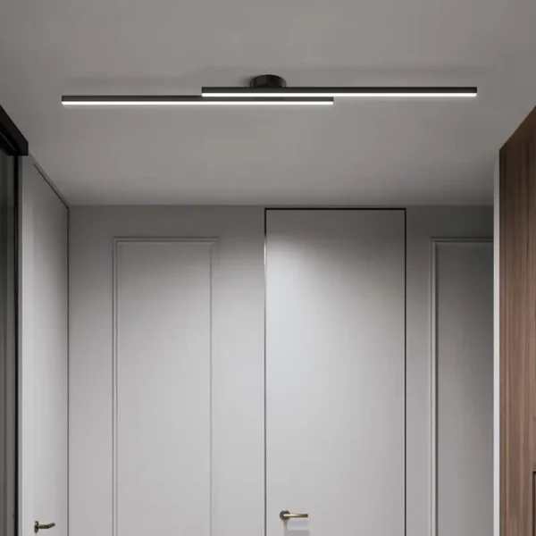 Long Aluminium LED Ceiling Light Modern Creative Design Ceiling Lamp Indoor Lighting Fixture Hallway Balcony Aisle Office Lustre 6
