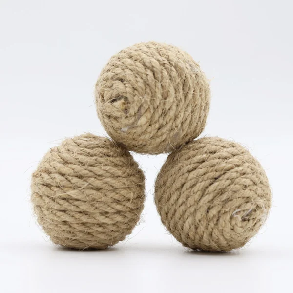 1 Pc Pet Cat Hemp Rope Ball Rolling Interactive Hand-woven Cat Scratching Interactive Ball Sound Ball To Attract Attention Toy 6