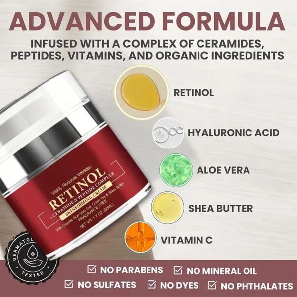 Instant Retinol Cream Wrinkle Remover Firming Lifting Anti Aging Fade Fine Lines Moisturizing Whitening Korea Repair Skin Care 3