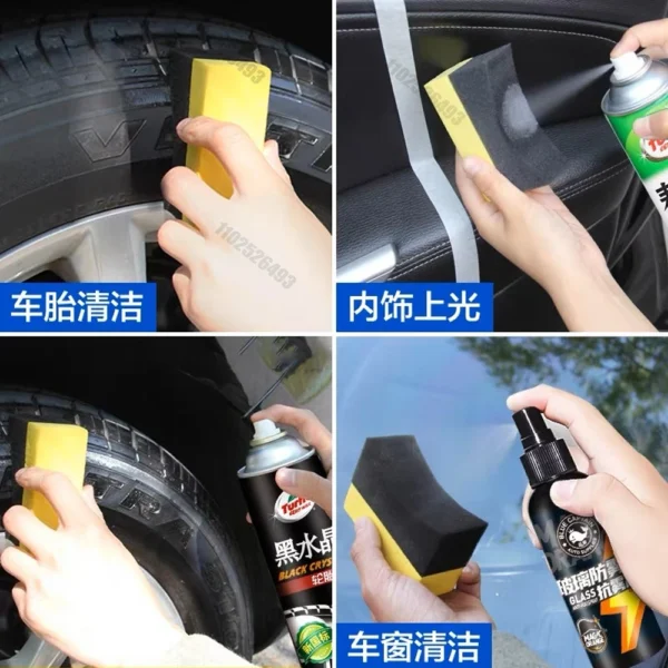 40/10/2Pcs Car Wheel Cleaning Sponge Tire Wash Wiper Water Suction Sponge Pad Wax Polishing Tyre Brushes Tool Car Wash Accessory 5