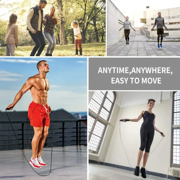 Rapid Speed Jump Rope Steel Wire Skipping Rope Exercise Adjustable Jumping Rope Fitness Workout Training Home Sport Equipment 6