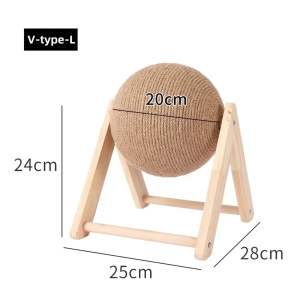 Cat Scratching Ball Toy Kitten Sisal Rope Ball Board Grinding Paws Toy Cats Scratcher Wear-resistant Pet Furniture Supplies 6
