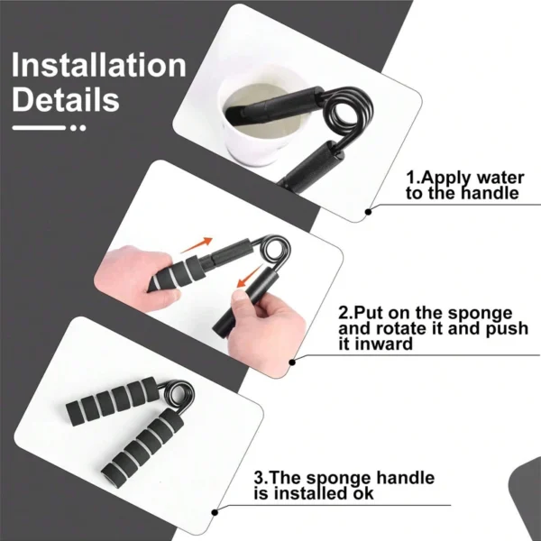1PCS 50LB-350LB Metal Hand Gripper Strengthener Finger Exerciser Grip Strength Muscle Arms Trainer Recovery Wrist Gym Equipment 4
