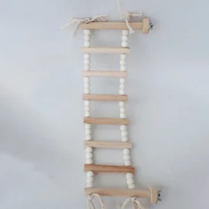 5/8 Steps Wood Ladder Pet Interactive Bird Parrot Toy Ladder for Hamster Cage Funny Grinding Stick Climbing Toy Bird Accessories 5