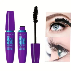 4D Black Mascara Thickening, Lengthening, Curling, Waterproof Liquid Fiber Mascara 4