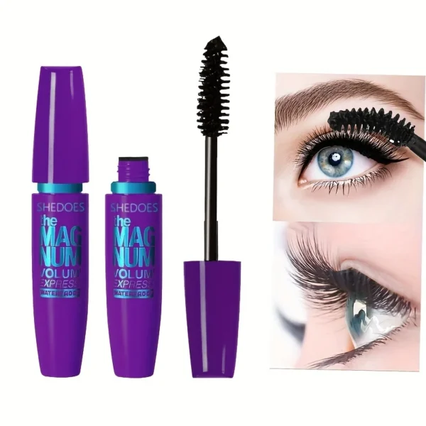 4D Black Mascara Thickening, Lengthening, Curling, Waterproof Liquid Fiber Mascara 4