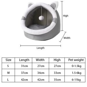 Cat Nest House for Cats Cave Cat Bed Kennel Cats Four Seasons Universal Semi-Closed Cute and Comfortable Cat Nest  Kittens Cave 6