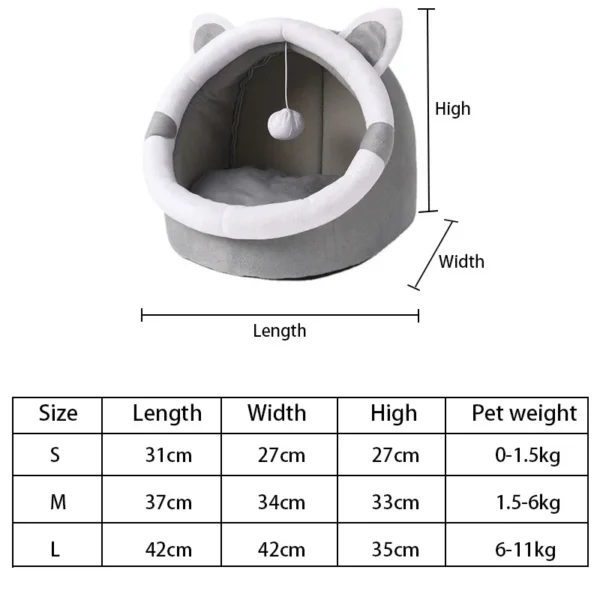 Cat Nest House for Cats Cave Cat Bed Kennel Cats Four Seasons Universal Semi-Closed Cute and Comfortable Cat Nest  Kittens Cave 6