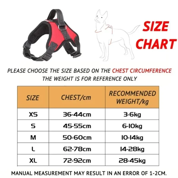 Saddle Dog Harness Reflective Adjustable Pet Harness No Pull Walking Training Small Medium Large Big Dogs Chest Strap Product 4