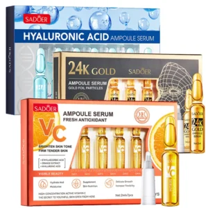 Vitamin C Face Whitening Serum Dark Spots Freckles Removal Hyaluronic Pore Minimizer Anti Aging Wrinkle Remove Golder Essence 2