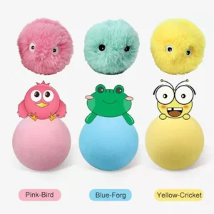 Smart Cat Toys Interactive Ball Plush Electric Catnip Training Toy Kitten Touch Sounding Pet Product Squeak Toy Ball Cat Supplie 2