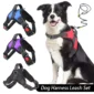 Dog Harness And Leash Set No Pull Adjustable Comfortable with Easy Control Handle Outdoor Running Walking Hand Free Lead Leash