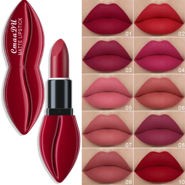 10 Colors Long-Lasting Matte Lipstick with Rich Velvet Color and Waterproof Formula Valentine's Day Gifts