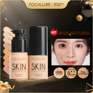 FOCALLURE Waterproof Matte Liquid Foundation Full Coverage Face Concealer Whitening Face Makeup Base Cream Cosmetics for Women