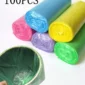 5rolls/pack Multiple Colors Portable Plain Garbage Trash Bag Garbage Can Liners For Bathroom Restroom Bedroom Office Toilet