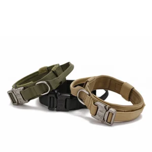 Pet Dog Collar Leash Set Nylon Material Durable Dog Collar Reflective Leash Pet Tactical Training Dog Collar Large Dog Leash Set 2