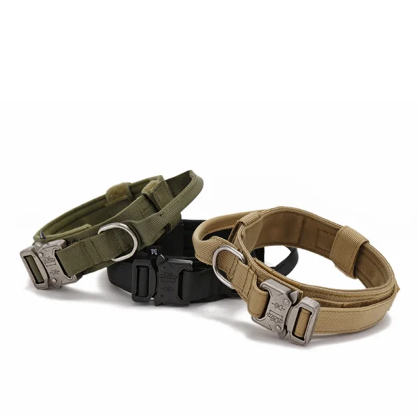 Pet Dog Collar Leash Set Nylon Material Durable Dog Collar Reflective Leash Pet Tactical Training Dog Collar Large Dog Leash Set 2