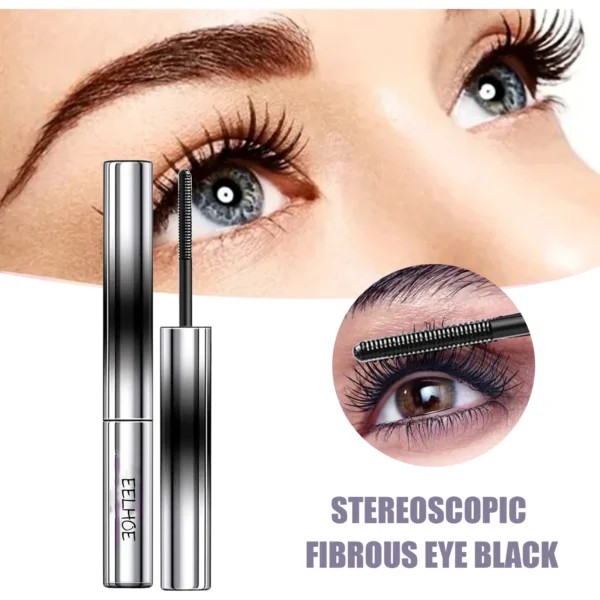 EELHOE Silk Fiber Curling Eyelash Extension Mascara Lengthening Long Lasting Waterproof Eyes Black Lashes Brush Makeup Cosmetics 4