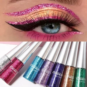 Glitter Liquid Eyeliner Pen Pearlescent Sequins Diamond Bright Shining Eyeliner Waterproof Lasting Eye Shadow Women Cosmetics 2