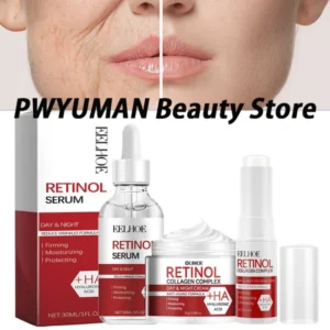 Original Remove Wrinkle Face Set Firming Lifting Anti-Aging Serum  Fade Fine Lines Eye stick Improve Puffiness Korean Skin Care 6