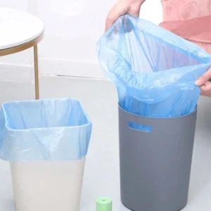 5rolls/pack Multiple Colors Portable Plain Garbage Trash Bag Garbage Can Liners For Bathroom Restroom Bedroom Office Toilet 2