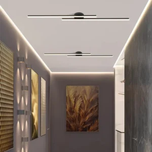 Long Aluminium LED Ceiling Light Modern Creative Design Ceiling Lamp Indoor Lighting Fixture Hallway Balcony Aisle Office Lustre 3