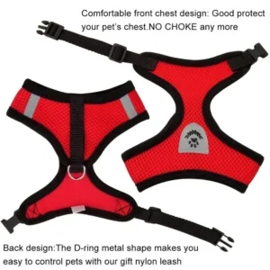 Cat Harness Vest Walking Lead Leash For Puppy Dogs Collar Polyester Adjustable Mesh Dog Harness For Small Medium Pet Accessories 5