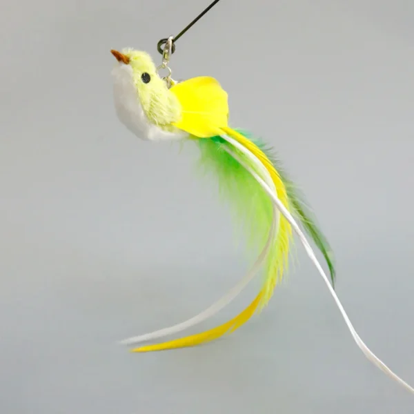 Handfree Bird/Feather Cat Wand with Bell Powerful Suction Cup Interactive Toys for Cats Kitten Hunting Exercise Pet Products 6