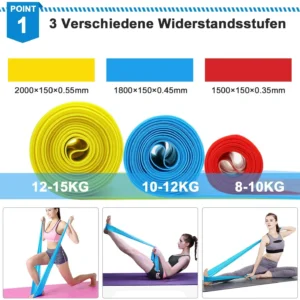 Elastic Fitness Bands 3Pcs Resistance Bands Elastic Fitness Tapes Yoga Pilates Crossfit Stretching Muscular Work Out Equipment 2