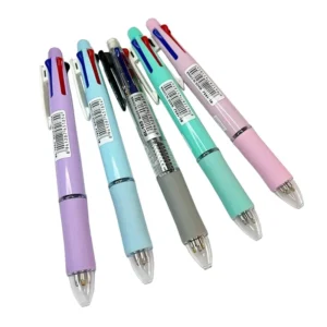 5 In 1 Multicolor Ballpoint Pens 4 Colors Ball Pen 1 Automatic Pencil With Eraser For School Office Writing Supplies Stationery 3