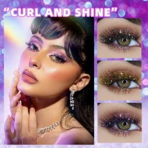 1 PC Diamond Mascara Shining Galaxy Sequins Sweat Proof Glitter Eyelashes Quick Dry Lasting Curling Thick Mascara Shimmer Makeup 2