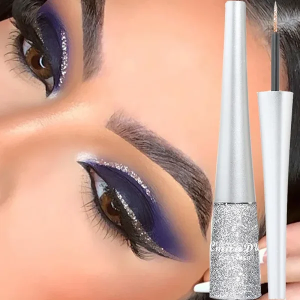 Glitter Liquid Eyeliner Pen Pearlescent Sequins Diamond Bright Shining Eyeliner Waterproof Lasting Eye Shadow Women Cosmetics 3