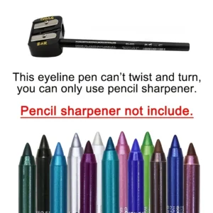 14-Color Colourful Eyeliner Pen, High Pigmented Pearly Shimmer Metallic Smokey Punk Gothic Style Eyeliner, Long Lasting Waterpro 2