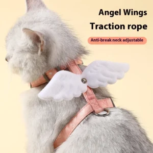 Gradient Color Cat Leash Harness Set Small Dog Clothes Adjustable Pet Harness for Dogs and Cats Comfortable and Durable 2