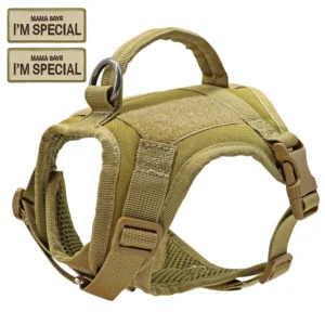 Nylon Cat Harness Vest with 2 Sticker Military Tactical Cats Harness With Handle Cats Small Dogs Pet Training Walking Chihuahua 2