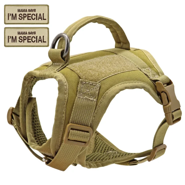 Nylon Cat Harness Vest with 2 Sticker Military Tactical Cats Harness With Handle Cats Small Dogs Pet Training Walking Chihuahua 2