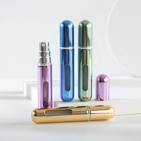 5ml /10ml Mini Portable Bottom-Filling Pump Perfume Bottle Sample Perfume Refillable Spray Bottle Empty Cosmetic Containers Set 6