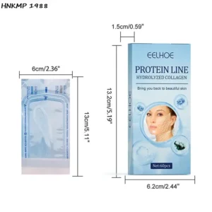 60Pcs Gold Protein Line Anti-wrinkle Firming Facial Filler No Needle Absorbable Fade Fine Lines Collagen Thread Anti-Aging Serum 6