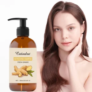 300ml Fresh Ginger Refreshing Shampoo Dry Curly Fluffy Hair Nourishing Straightening Shampoo Conditioner for Female 2