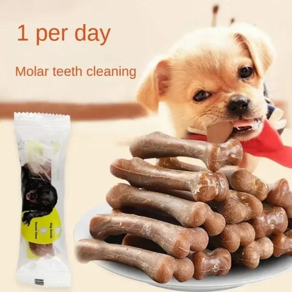 Dog Tooth Grinding Stick Pet Snack Puppy Snack Food Treats Chews Dog Oral Hygiene Toy Leather Cowhide Teeth Clean Stick for Dog 4