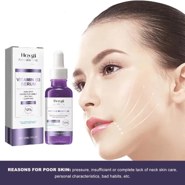 Anti Wrinkle Facial Serum Dark Spot Removal Fade Acne Marks Smooth Fine Line Firming Tightening Vitamin B3 Moisturizing Essence 6