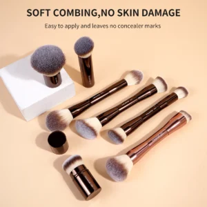 MAANGE 20pcs/set Pro Makeup Brushes Double Ended Foundation Concealers Blush Eye Shadows Brush for Liquid Cream Powder Blending 2