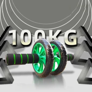Abdominal Muscle Wheel Double Wheel Healthy Abdominal Wheel Slimming Belly Men's and Women's Fitness Equipment Silent Roller 4