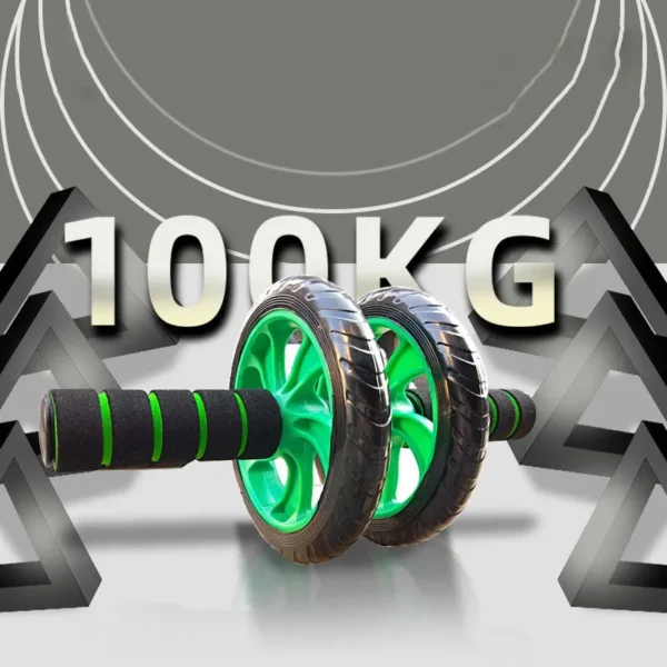 Abdominal Muscle Wheel Double Wheel Healthy Abdominal Wheel Slimming Belly Men's and Women's Fitness Equipment Silent Roller 4
