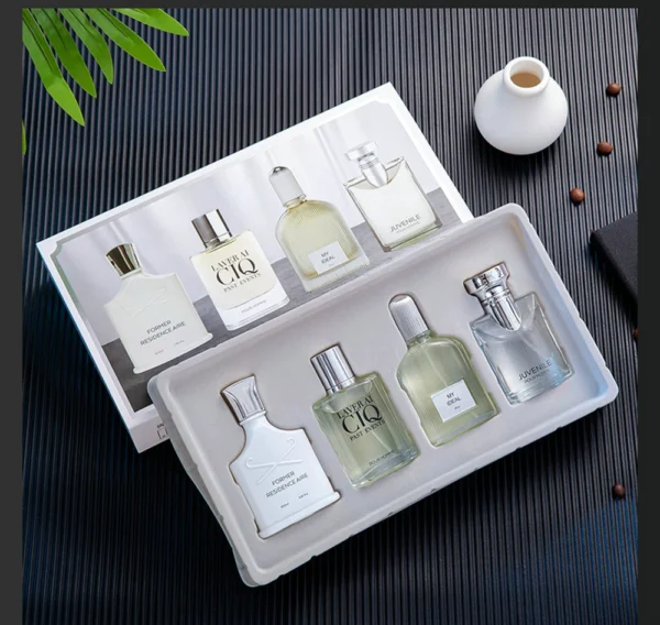 Brand Men Perfume 100ml Gift Box Four Piece Set Lasting Fragrance Body Spray Fresh Plant Floral Scent Pheromone Parfums Homme 2