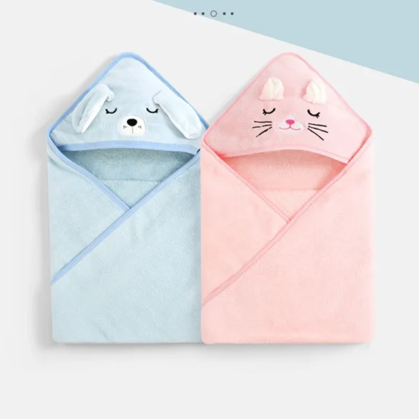Cartoon Animal Baby Bath Towels Soft Newborn Hooded Towel Blanket Toddler Bathrobe Warm Sleeping Swaddle Wrap for Boys Girls 5