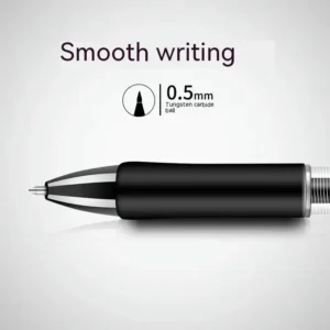 Retractable Gel Pen,Black, Red,Blue Ink Ballpoint for Writing,Office and School Supplies,Stationery,0.5mm Retractable,12 Pcs Box 3