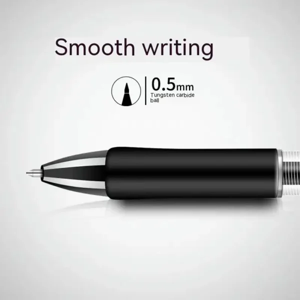 Retractable Gel Pen,Black, Red,Blue Ink Ballpoint for Writing,Office and School Supplies,Stationery,0.5mm Retractable,12 Pcs Box 3